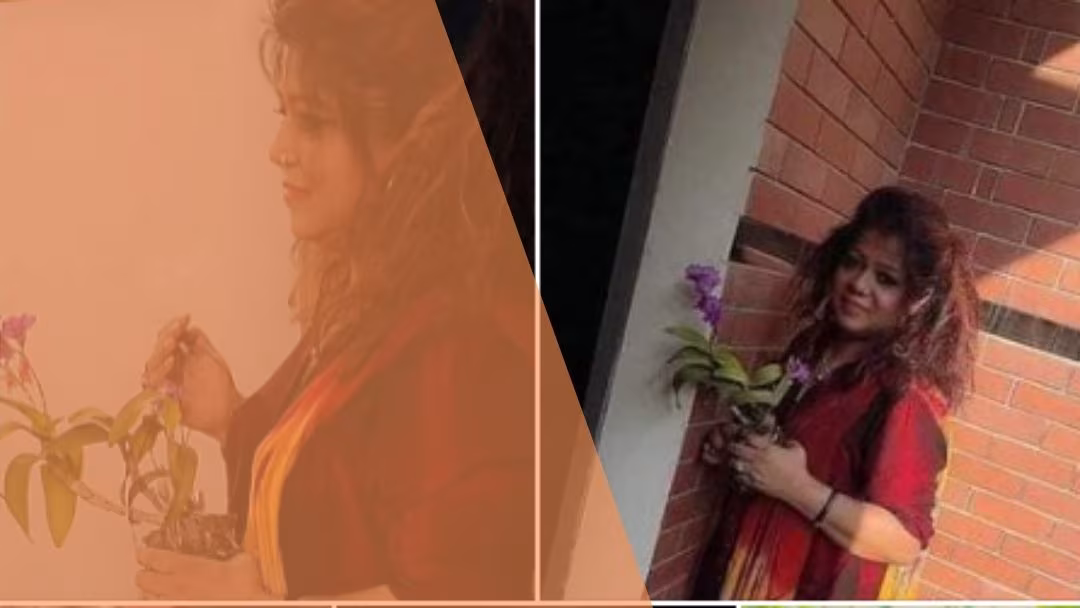 একজন নারী এবং একটি নিস্প্রভ অর্কিড